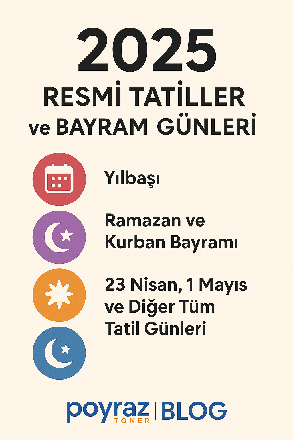 📅 2025 Türkiye Resmi Tatil Takvimi ve Bayram Günleri