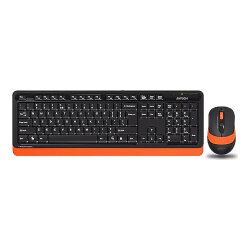 A4 Tech FG1010 Siyah-Turuncu Q Kablosuz Klavye Mouse Seti - A4 TECH