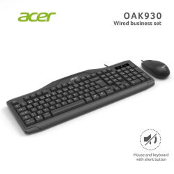 Acer OAK-930 Kablolu Sessiz Tuşlu Klavye Mouse Set - Acer