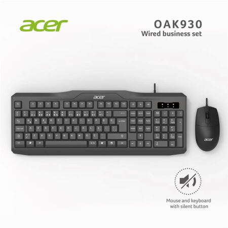 Acer OAK-930 Kablolu Sessiz Tuşlu Klavye Mouse Set - 2