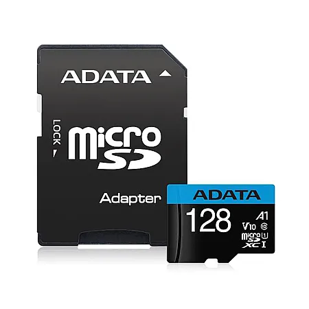 Adata 128 GB Premier microSDHC Card with Adapter - 1