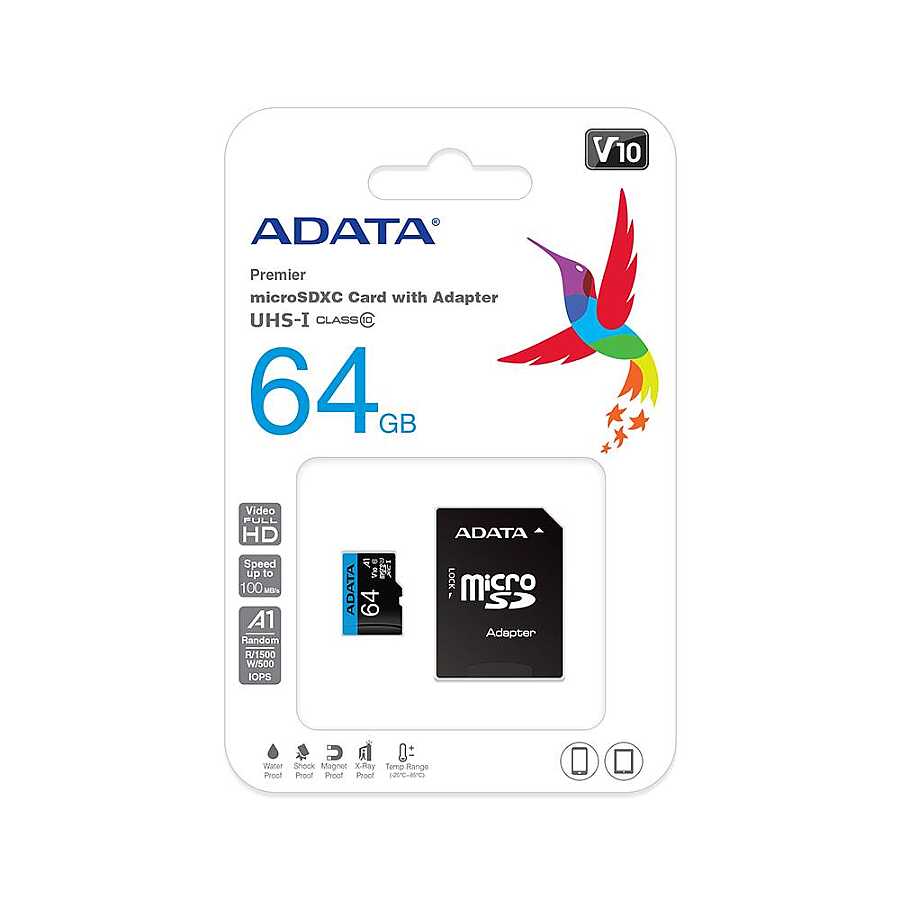 Adata 64 GB Premier microSDHC Card with Adapter