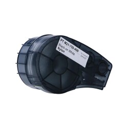 Brady M21-750-499 Label Cassette White Over Black 19.1mm x 4.9m - Brady
