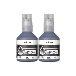 Brother BTD100BK Siyah Orijinal Mürekkep 2' li Paket - 2