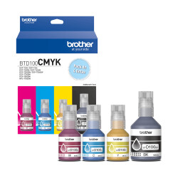 Brother BTD100CMYK 4 Renk Orijinal Mürekkep Seti - Brother
