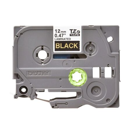 Brother P-Touch TZE-334 Gold Label on Black 12mm x 8m - 1