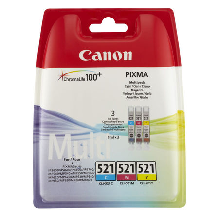 Canon CLI-521/2934B010 Renkli Orjinal Kartuş Avantaj Paketi - 1
