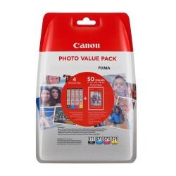 Canon CLI-571BK/C/M/Y Photo Value Pack Original Ink Cartridge Multipack - Canon