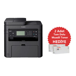 Canon İ-Sensys MF237W Çok Fonksiyonlu Siyah-Beyaz Laser Yazıcı + 2 Adet Muadil Toner Hediyeli - Canon