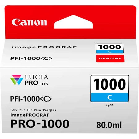 Canon PFI-1000C/0547C001 Mavi Orjinal Kartuş - 1
