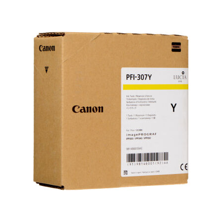 Canon PFI-307Y- 9814B001 Sarı Orijinal Kartuş - iPF830 - iPF840 - 1
