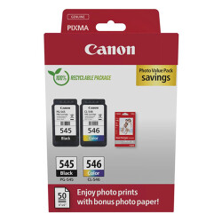 Canon PG-545/CL-546 Multipack Cartridge + Paper Gift - Canon