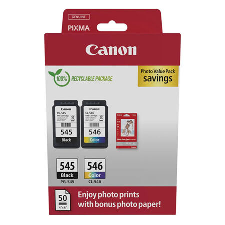 Canon PG-545/CL-546 Multipack Kartuş + Kağıt Hediyeli - 1