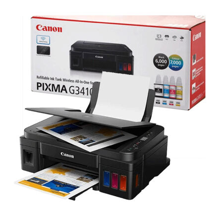 Canon Pixma G3410 Wifi Multifunction Printer Ink +1 Black - 20