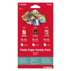 Canon VP-101 Photo Paper Assorted Pack, 10 x 15 cm, 1 x 10 and 2 x 5 Sheets - Canon