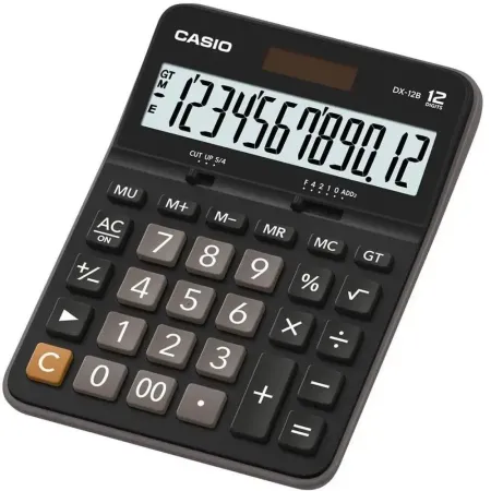 Casio DX-12B Siyah Masaüstü Hesap Makinesi - 1