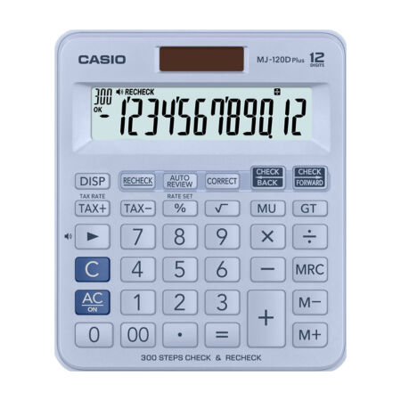 Casio MJ-120D Plus Mavi Masaüstü Hesap Makinesi - 1