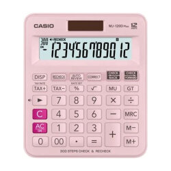 Casio MJ-120D Plus Pembe Masaüstü Hesap Makinesi - CASIO