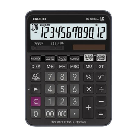 Casio MJ-120D Plus Siyah Masaüstü Hesap Makinesi - 1