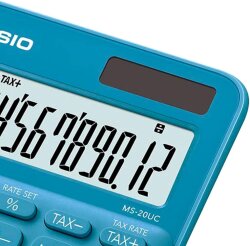 Casio MS-20UC-BU Mavi Masaüstü Hesap Makinesi - 3