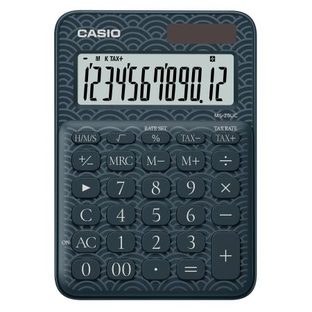 Casio MS-20UC-JBU Lacivert Desenli Masaüstü Hesap Makinesi - 2