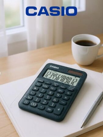 Casio MS-20UC-JBU Lacivert Desenli Masaüstü Hesap Makinesi - 3