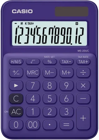 Casio MS-20UC-PL Mor Masaüstü Hesap Makinesi - 2