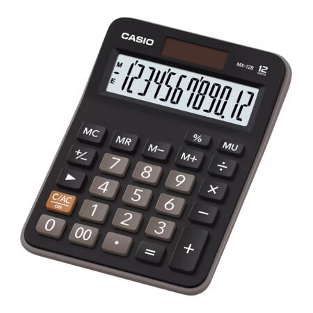 Casio MX-12B Siyah Masaüstü Hesap Makinesi - 1