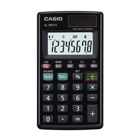 Casio SL-797TV-BK Cep Tipi Hesap Makinesi - 1