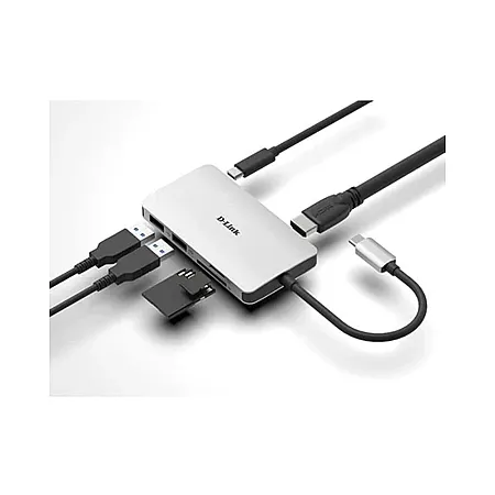 D-Link DUB-C106 Type-C HDMI 4K ve USB 3.1 Çoklayıcı Adaptör - 1