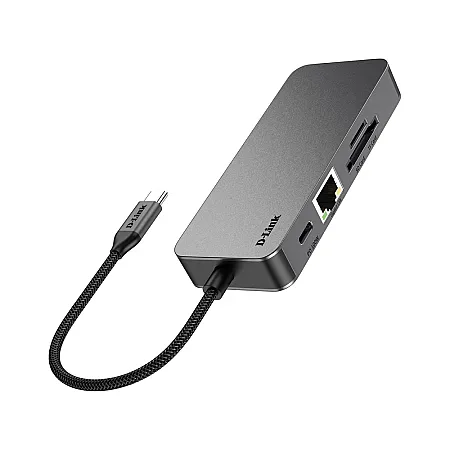 D-Link DUB-C108 8’i 1 Arada USB-C Hub HDMI 4K 60Hz Gigabit Ethernet SD ve MicroSD Kart Okuyucu - 2