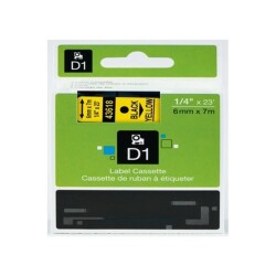 Dymo 43618 Replacement Yellow/Black D1 Refill Ribbon 6mm x 7m - Dymo