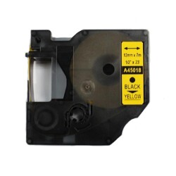 Dymo 45018 Replacement Yellow/Black D1 Refill Ribbon 12mm x 7m - Dymo