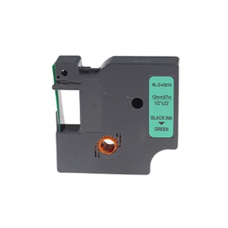 Dymo 45019 Muadil Yeşil/Siyah D1 Yedek Şerit 12mm x 7m - 1