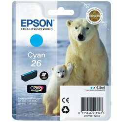 Epson 26-T2612-C13T26124020 Mavi Orjinal Kartuş - 1