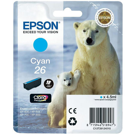 Epson 26-T2612-C13T26124020 Mavi Orjinal Kartuş - 2