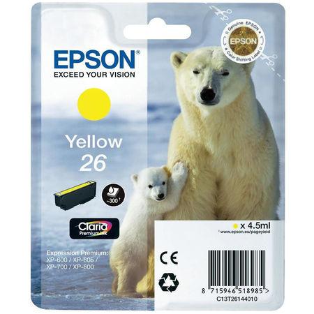 Epson 26-T2614-C13T26144020 Sarı Orjinal Kartuş - 1