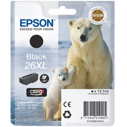 Epson 26XL-T2621-C13T26214020 Siyah Orjinal Kartuş - Epson