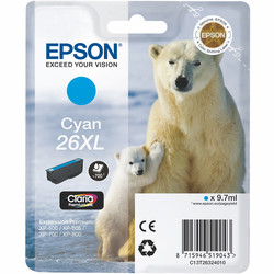 Epson 26XL-T2632-C13T26324020 Mavi Orjinal Kartuş - 1