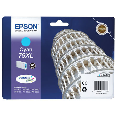 Epson 79XL-T7902-C13T79024010 Mavi Orjinal Kartuş Yüksek Kapasiteli - 2