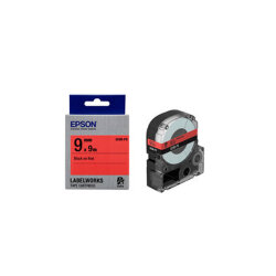 Epson Prifia SC9R-PX 9mm Siyah Üzeri Kırmızı Şerit- Spot - Epson