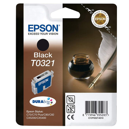 Epson T0321-C13T03214020 Siyah Orjinal Kartuş - 2
