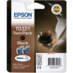 Epson T0321-C13T03214220 Siyah Orjinal Kartuş 2Li Paketi - Epson