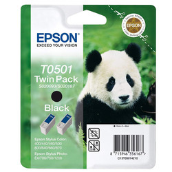 Epson T0501-C13T05014220 Siyah Orjinal Kartuş 2Li Paketi - 1