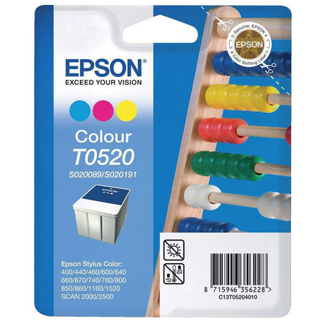 Epson T0520-C13T05204020 Renkli Orjinal Kartuş - 1