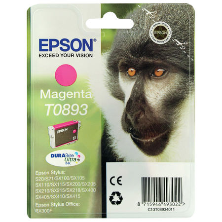 Epson T0893-C13T08934020 Kırmızı Orjinal Kartuş - 1