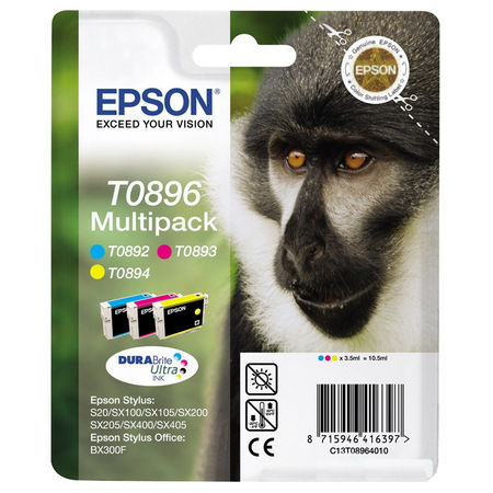 Epson T0896-C13T08964020 Renkli Orjinal Kartuş Avantaj Paketi - 1