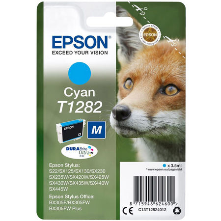 Epson T1282-C13T12824020 Mavi Orjinal Kartuş - 1