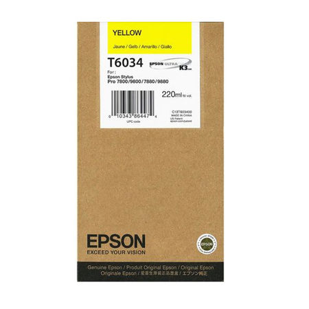 Epson T6034-C13T603400 Sarı Orjinal Kartuş - 1