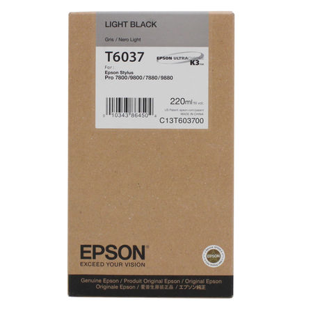 Epson T6037-C13T603700 Açık Siyah Orjinal Kartuş - 1